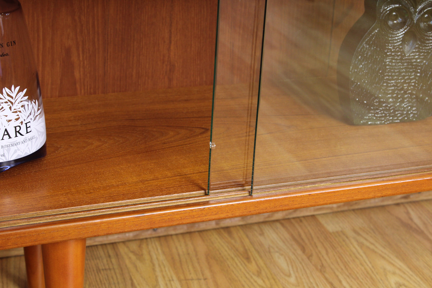 Danish Modern Teak Display Cabinet w/ Glass Doors