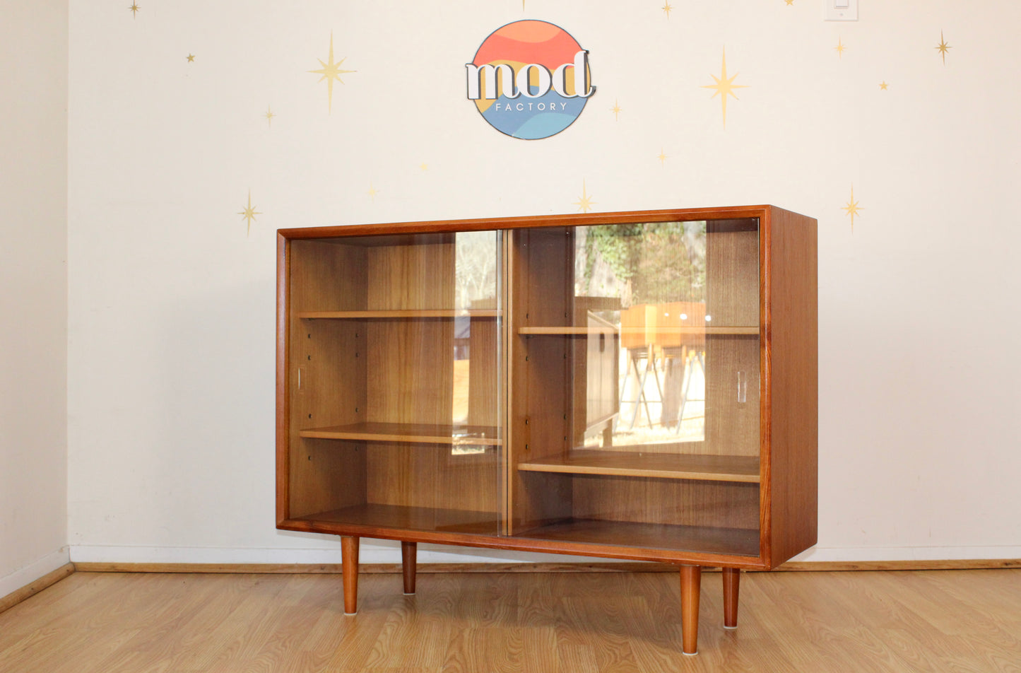 Danish Teak Compact Display Cabinet/Bookcase