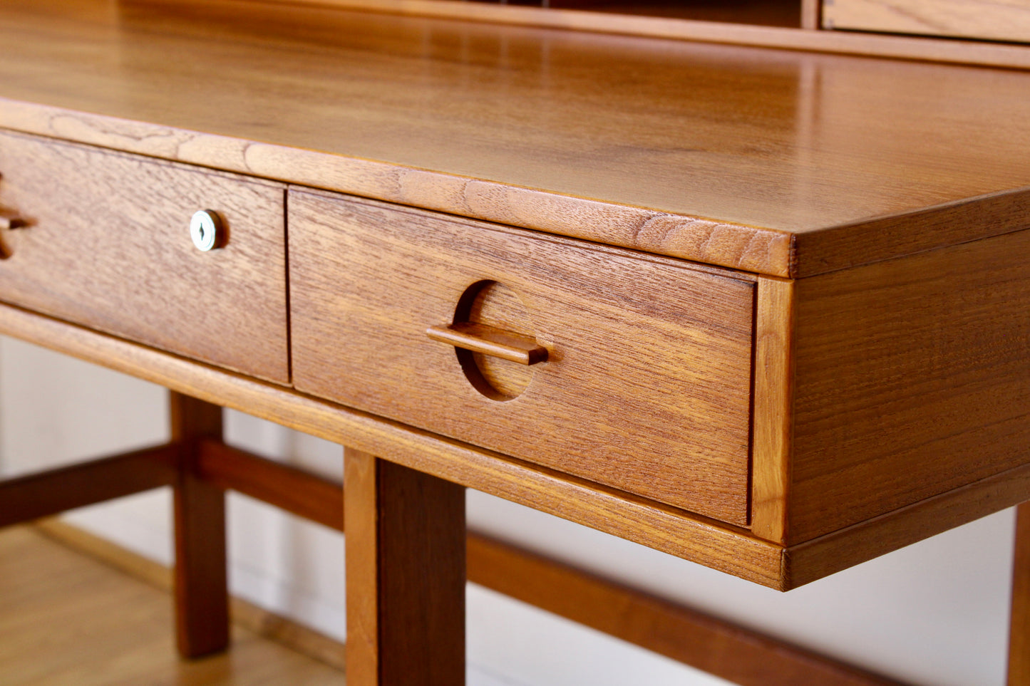 Peter Løvig Nielsen - Danish Teak Flip Top Partners Desk
