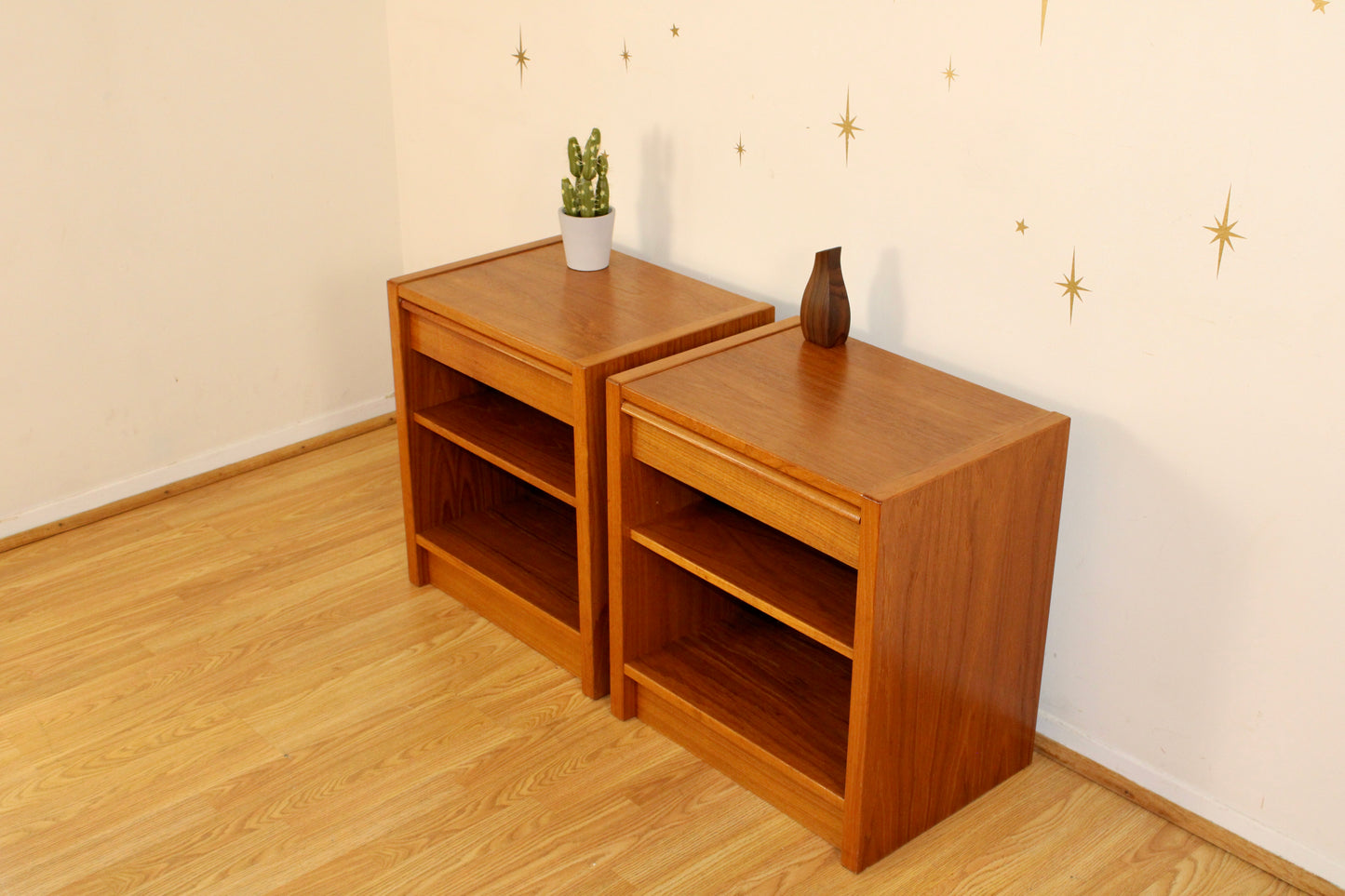 Pair of Danish Teak Nightstands by Jesper
