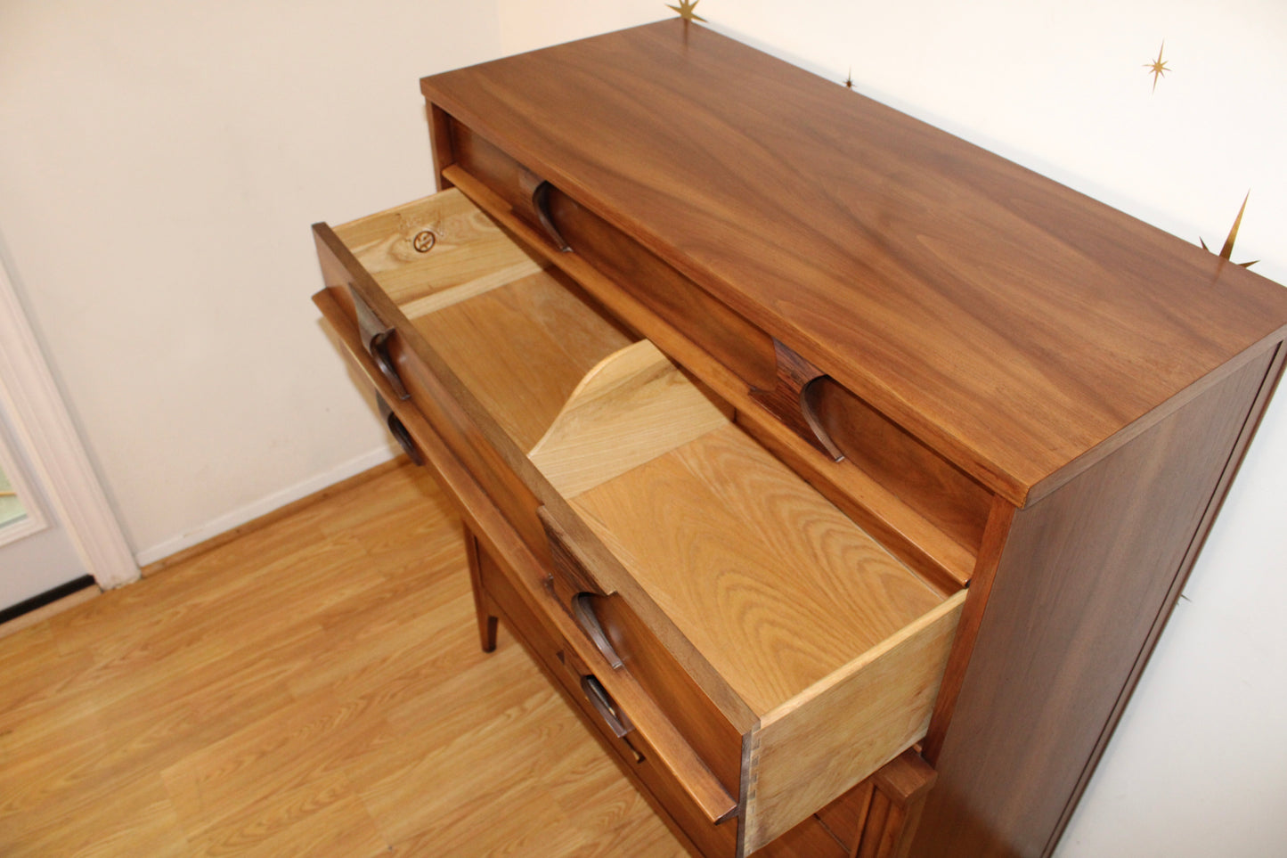 Kent Coffey Perspecta Walnut Highboy Dresser
