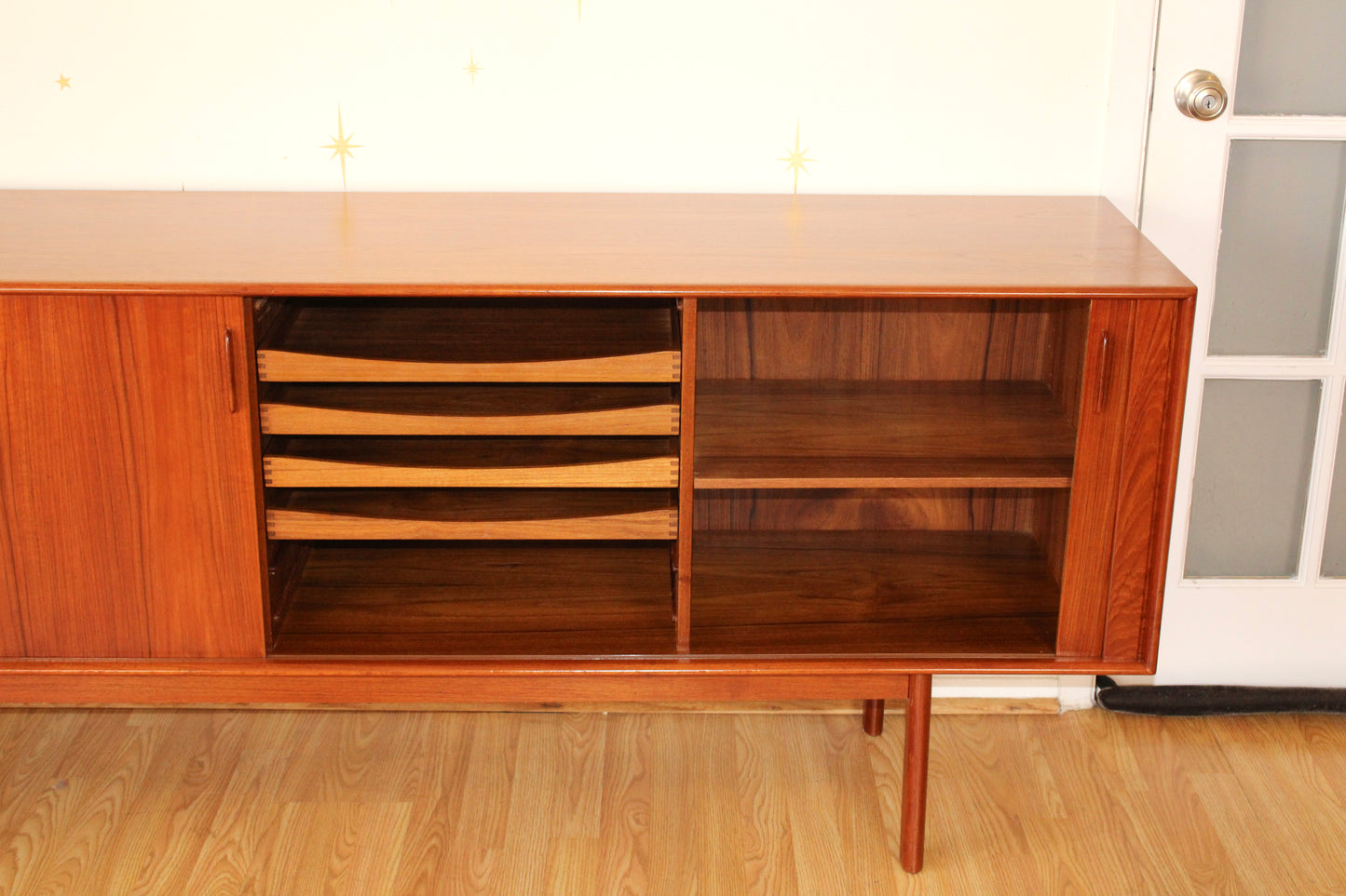 Henning Larsen - Danish Teak Tambour Door Sideboard/Credenza