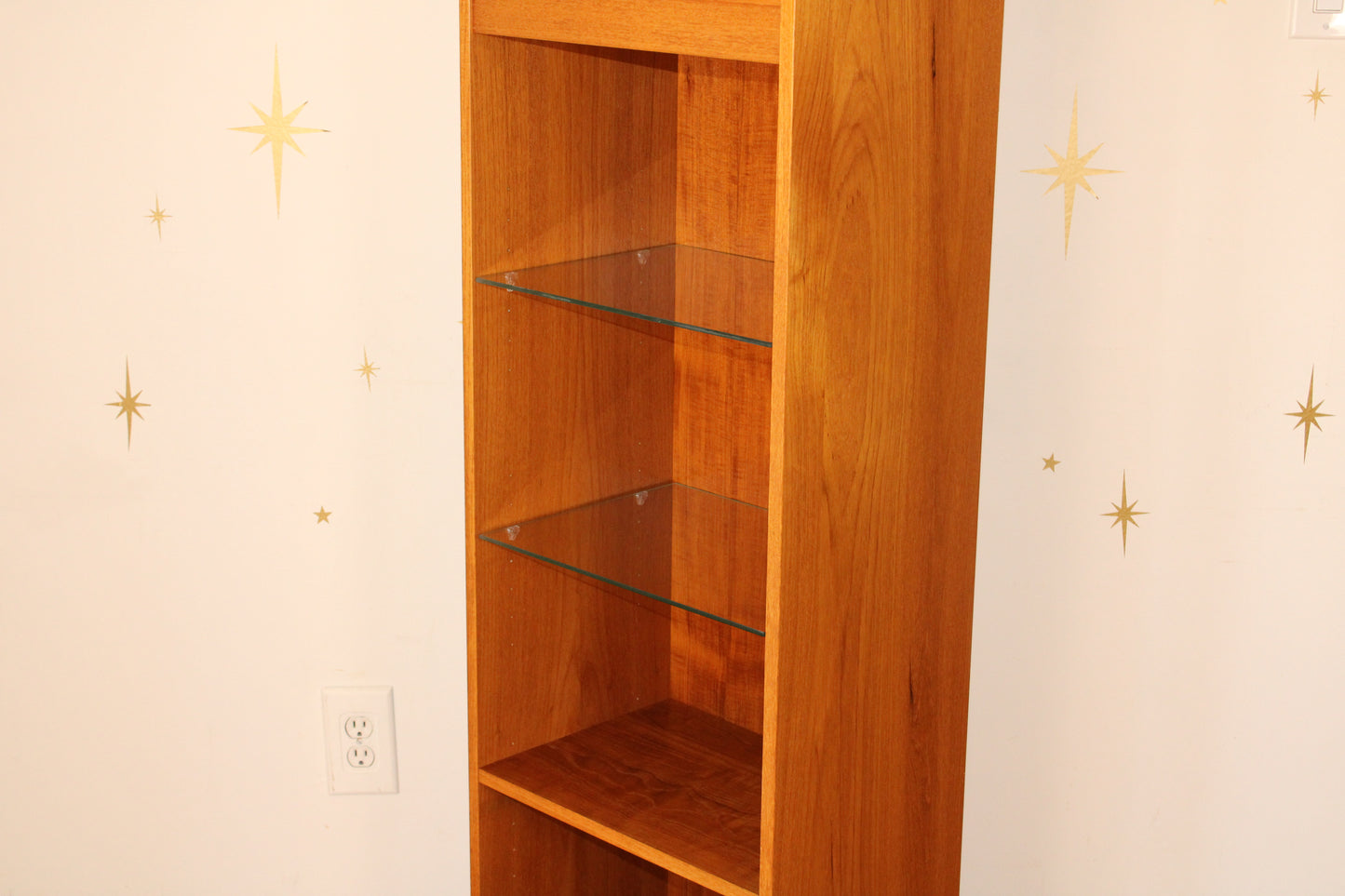 Danish Modern Teak Clock w/ Shelves