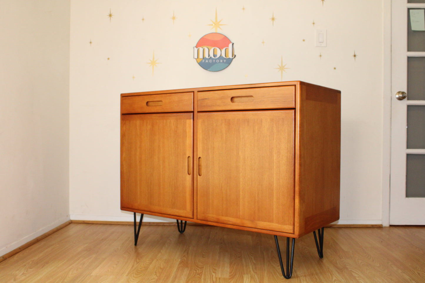 Scandinavian Teak Compact Sideboard