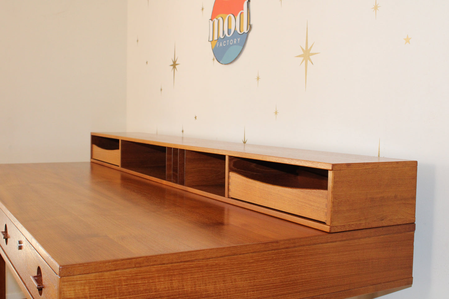 Peter Løvig Nielsen - Danish Teak Flip Top Partners Desk
