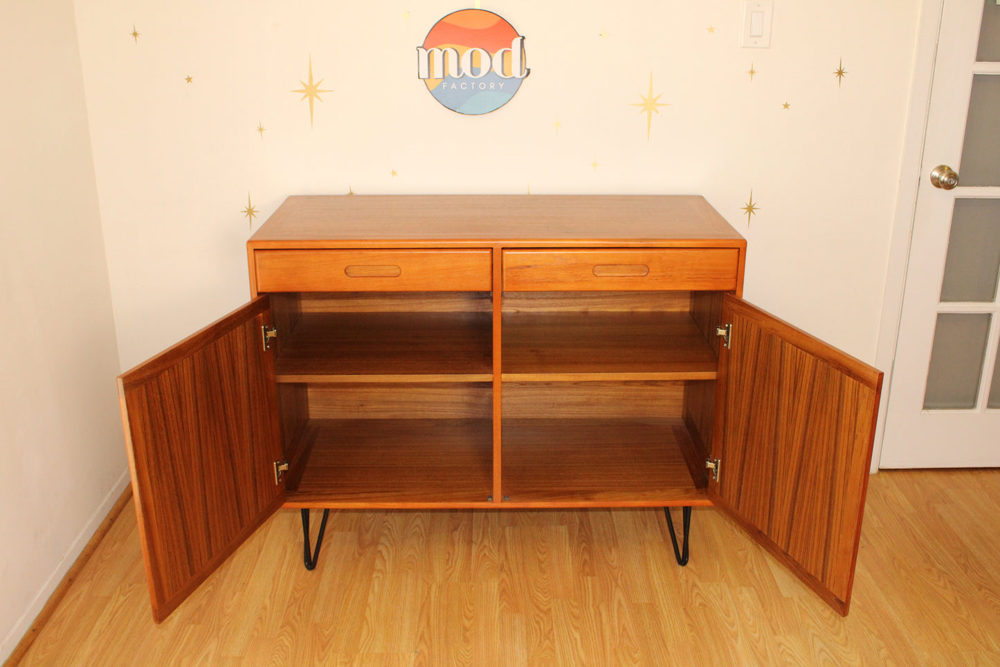 Scandinavian Teak Compact Sideboard