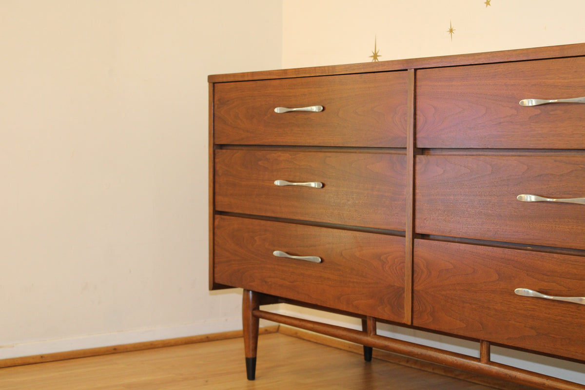 Andre Bus-American Modernist Walnut Double Dresser
