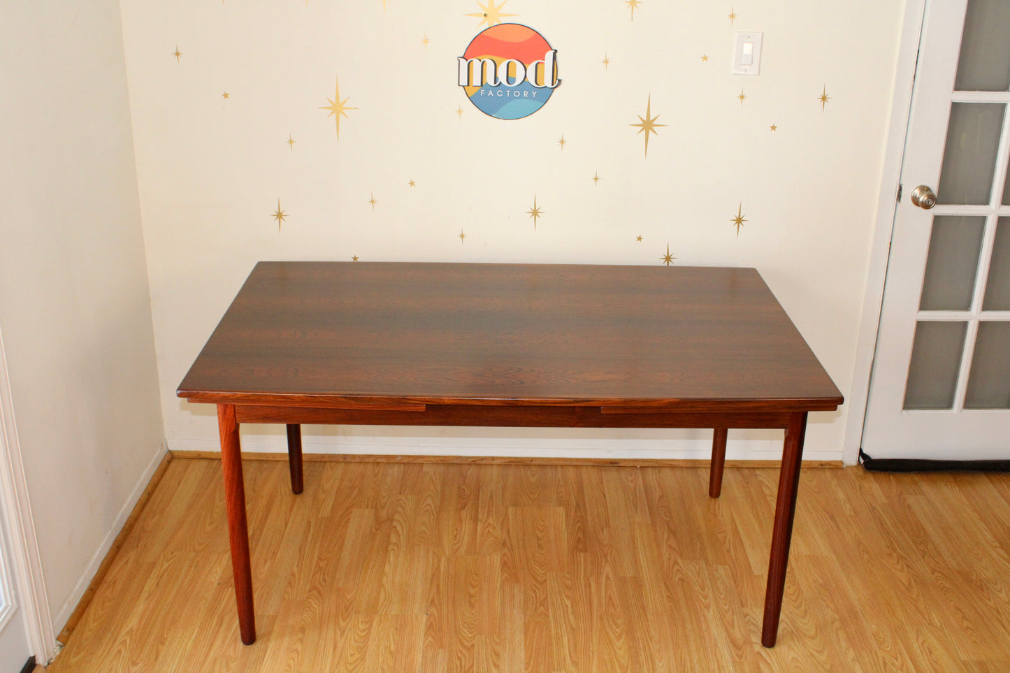 Danish Rosewood Dining Table w/ Refractory Leaves