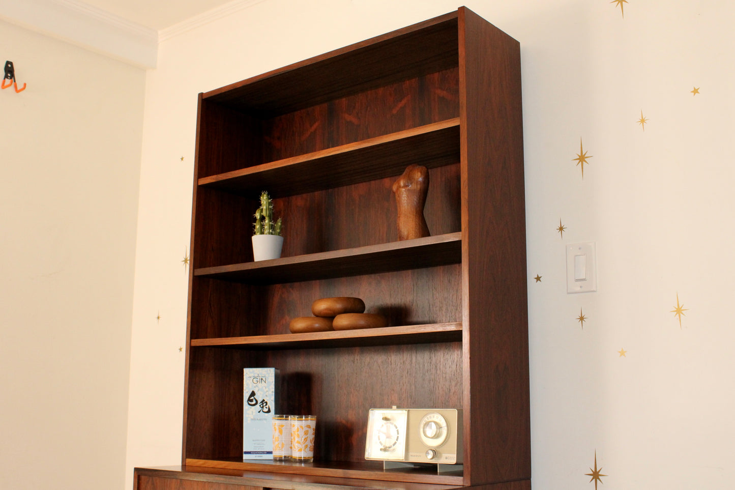 Danish Rosewood 2-Piece Bookcase w/ Sideboard