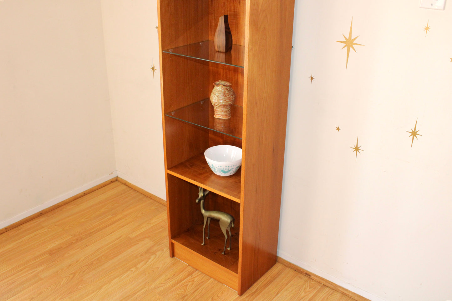 Danish Modern Teak Clock w/ Shelves