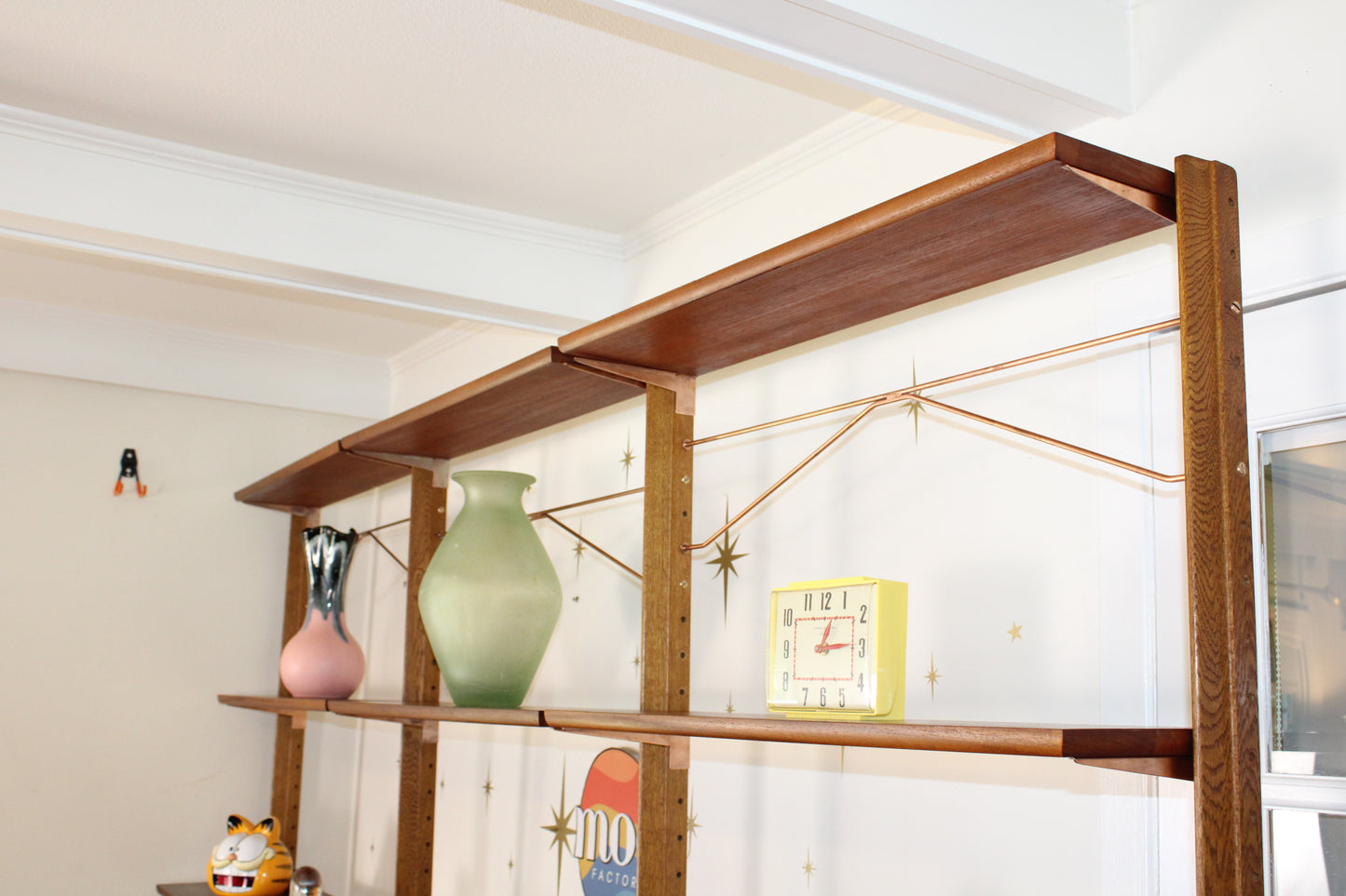 Scandinavian Teak & Oak Freestanding Wall Unit by Kvalitet, Norway