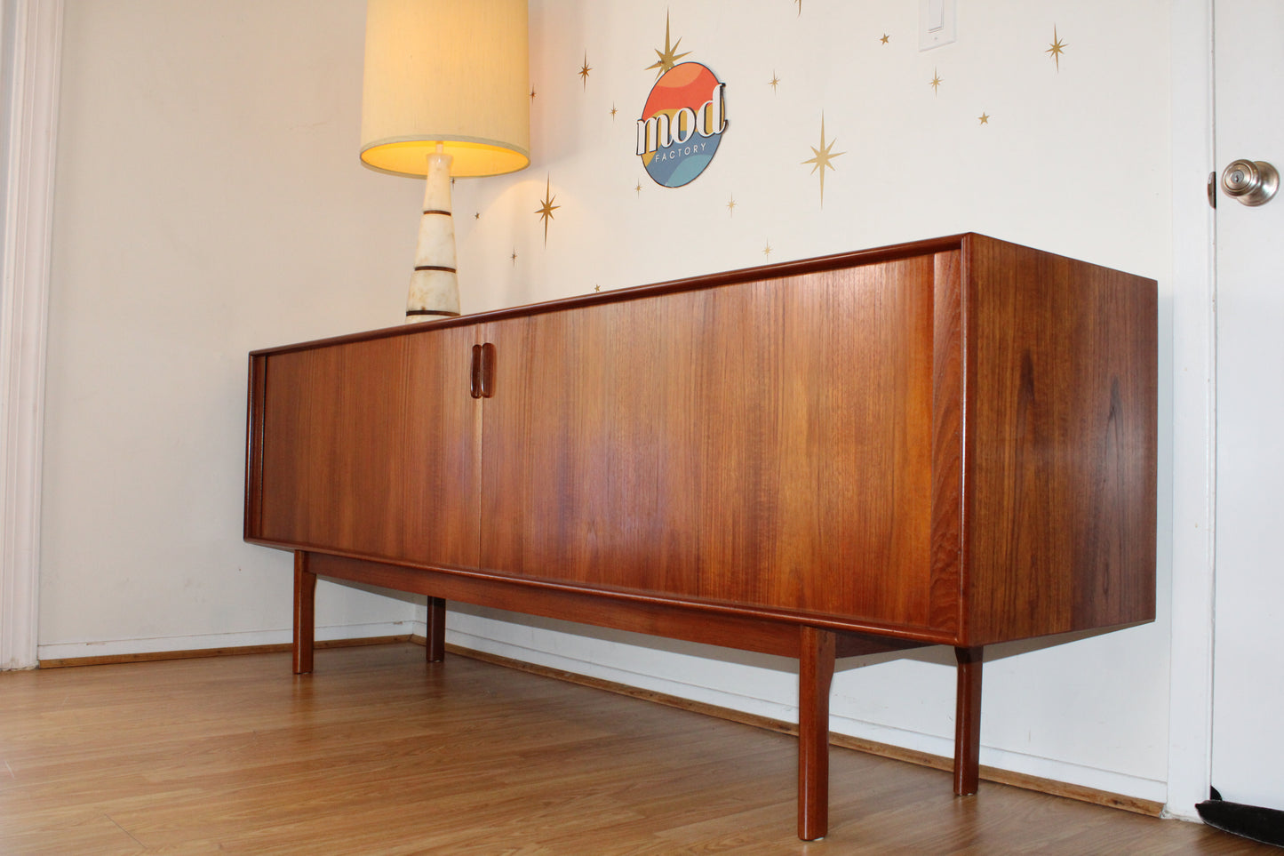 Henning Larsen - Danish Teak Tambour Door Sideboard/Credenza