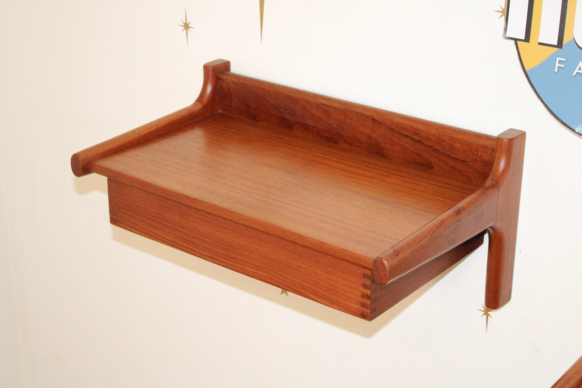Kai Kristiansen - Pair of Danish Teak Floating Nightstands/Shelves
