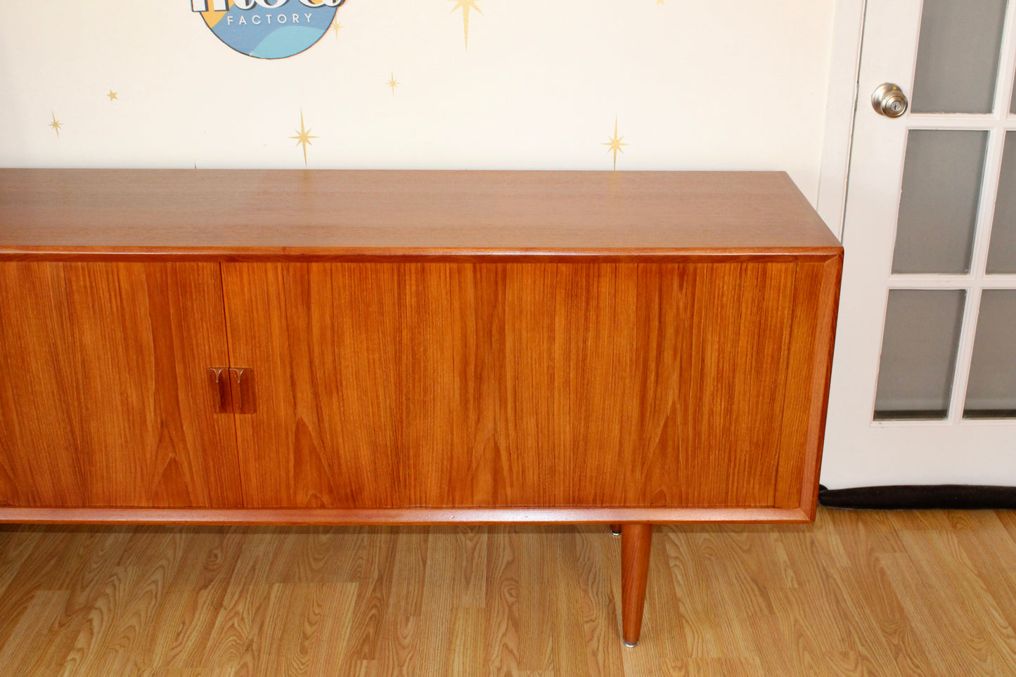 Svend A. Larsen - Danish Modern Teak Tambour Door Sideboard