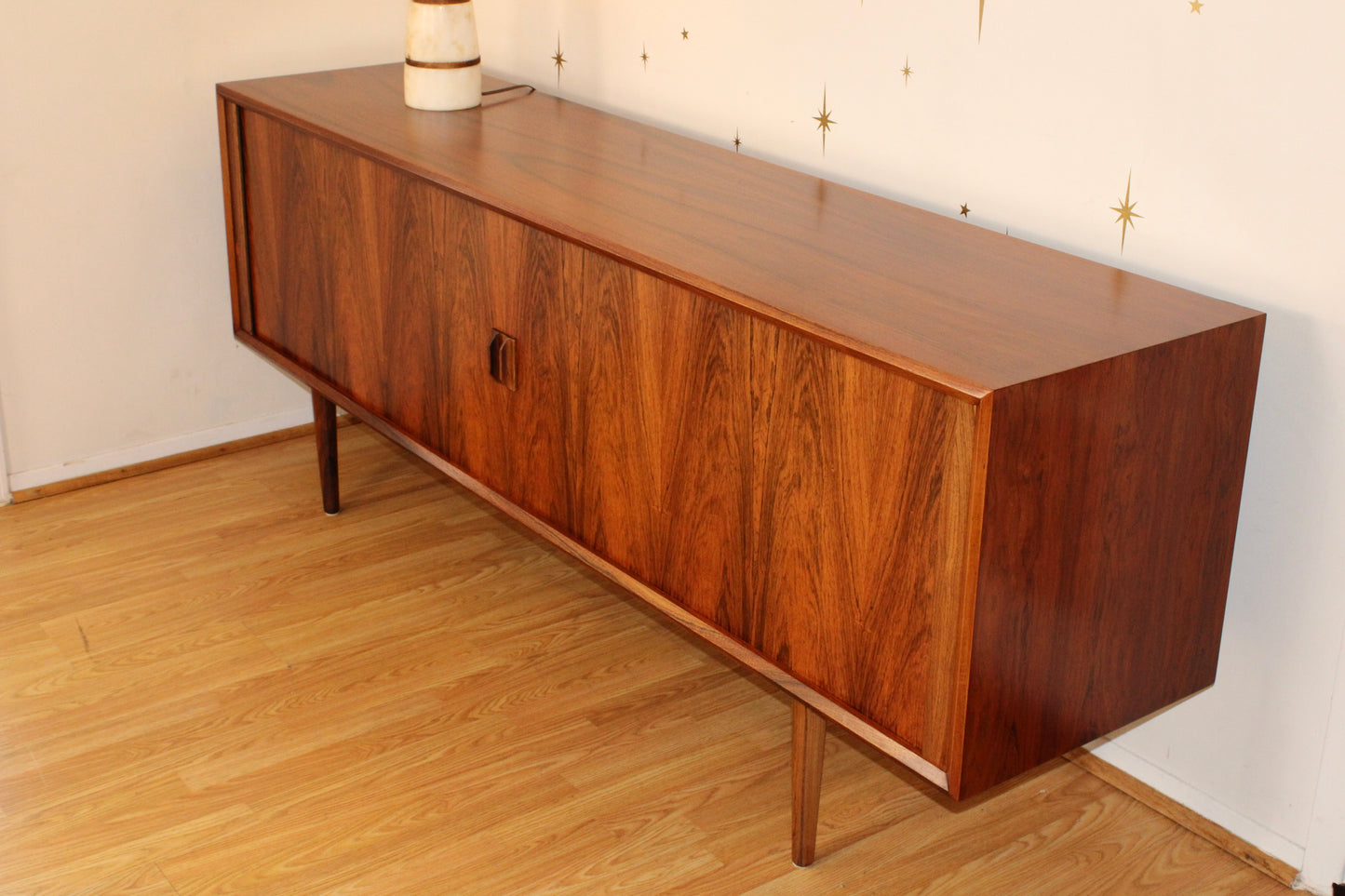 Svend A. Larsen - Danish Rosewood Tambour Door Sideboard