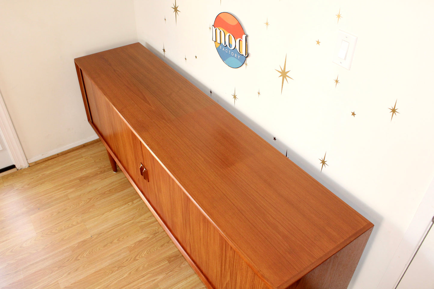 Svend A. Larsen - Danish Modern Teak Tambour Door Sideboard