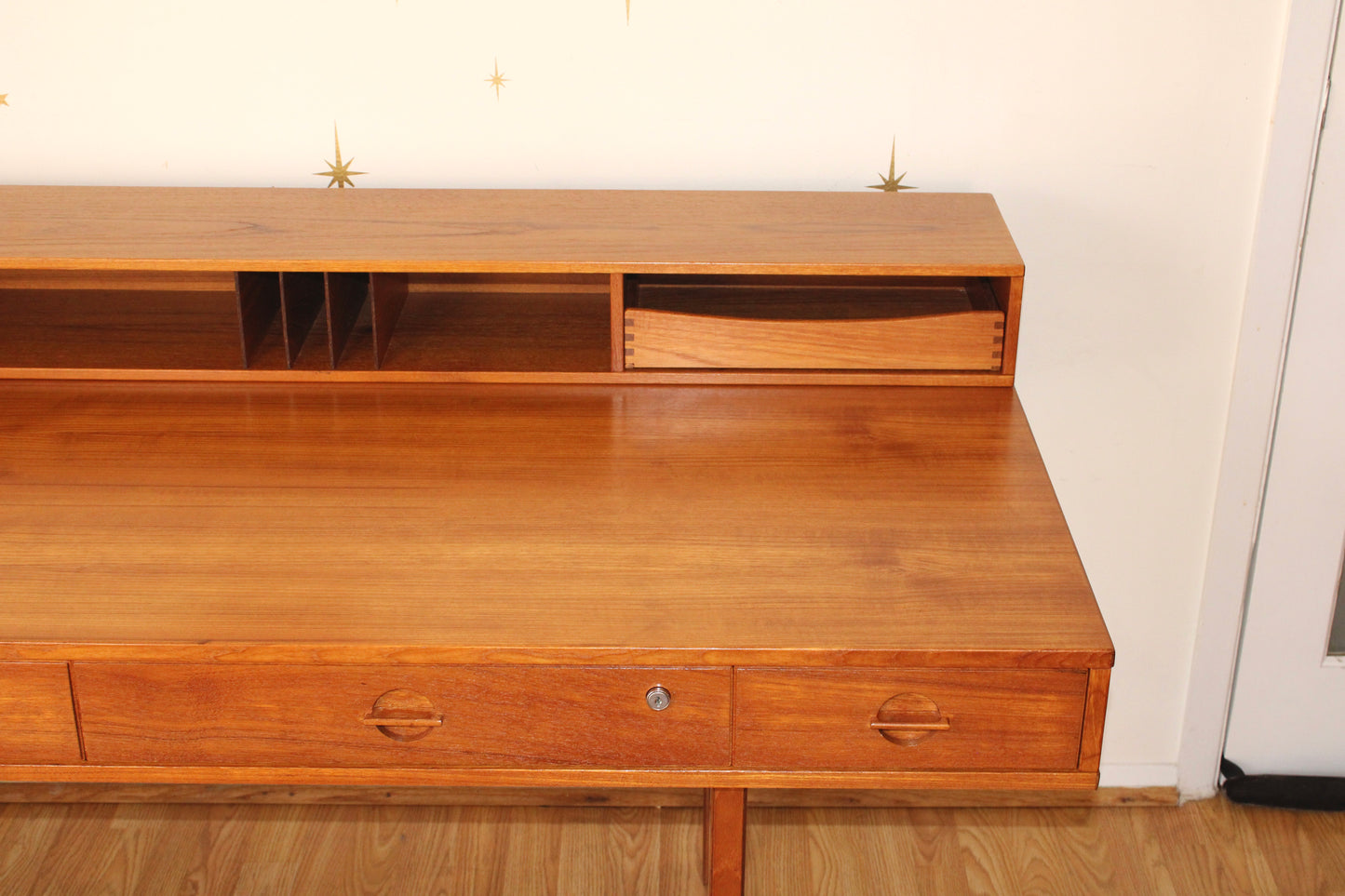 Peter Løvig Nielsen - Danish Teak Flip Top Partners Desk