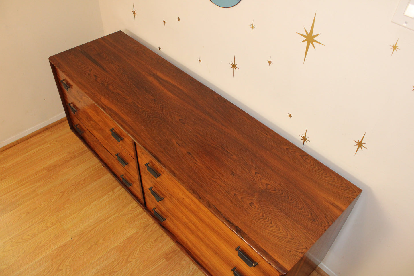 Mid Century Rosewood Double Dresser by Intercontinental Design
