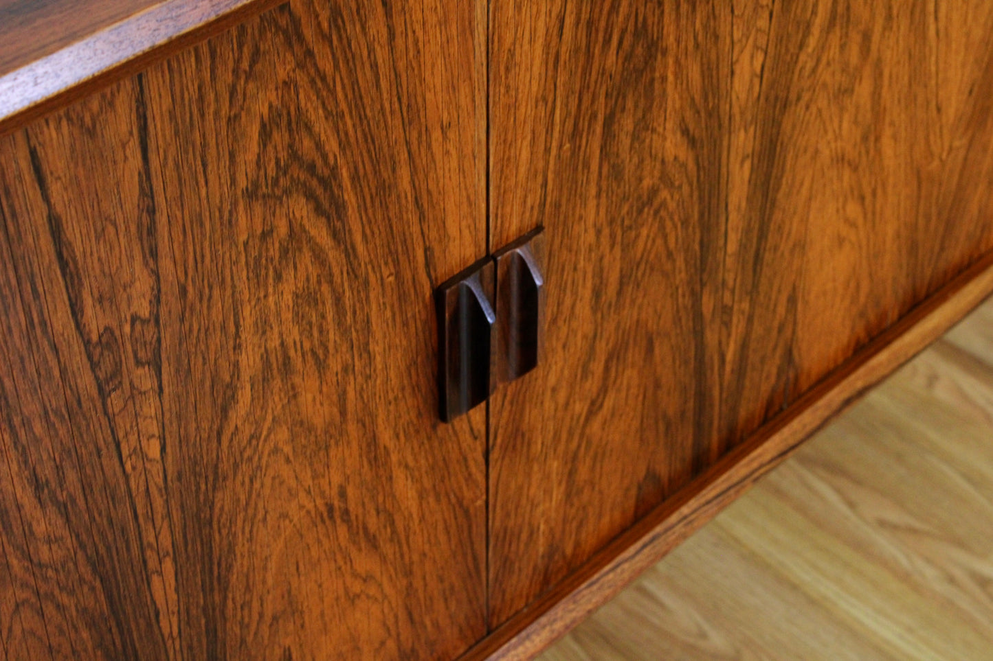 Svend A. Larsen - Danish Rosewood Tambour Door Sideboard