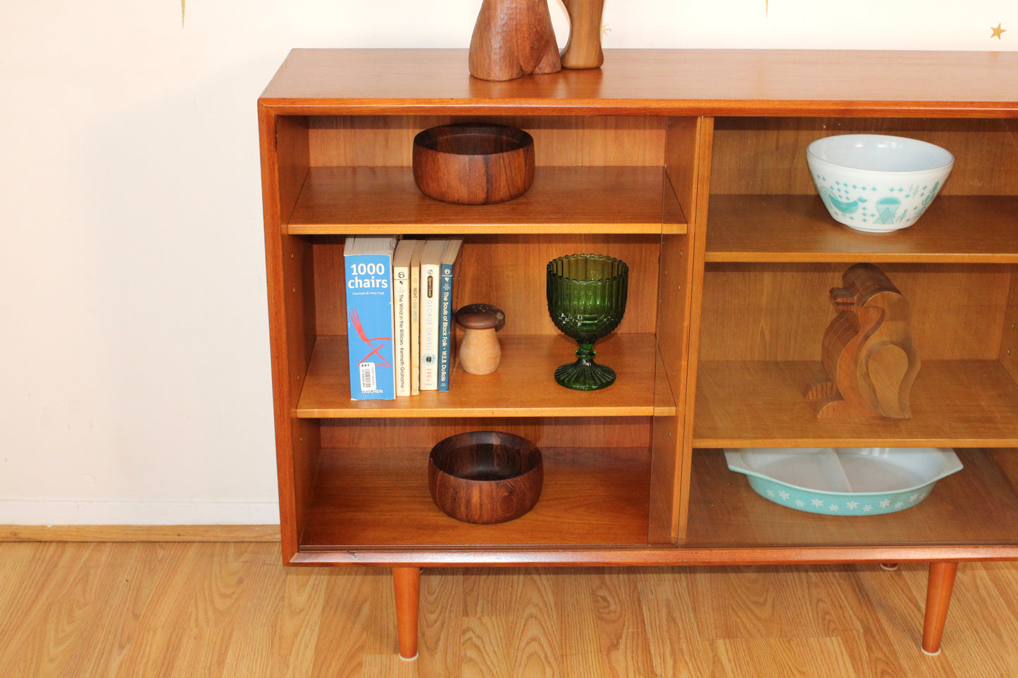 Danish Teak Compact Display Cabinet/Bookcase
