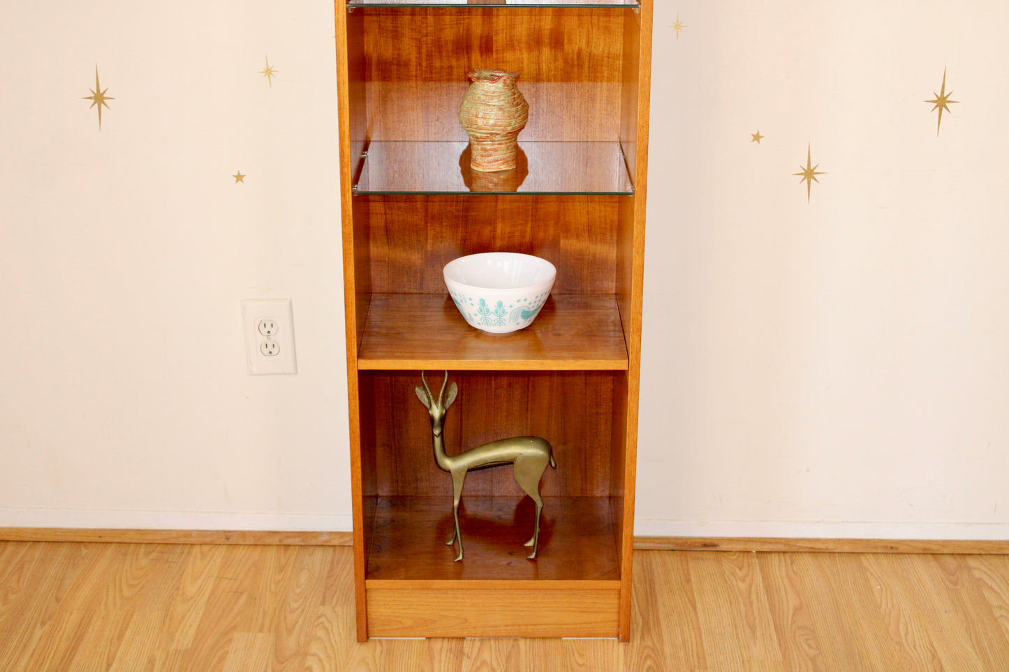 Danish Modern Teak Clock w/ Shelves