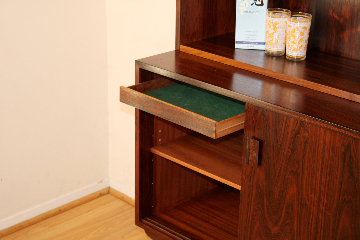 Danish Rosewood 2-Piece Bookcase w/ Sideboard