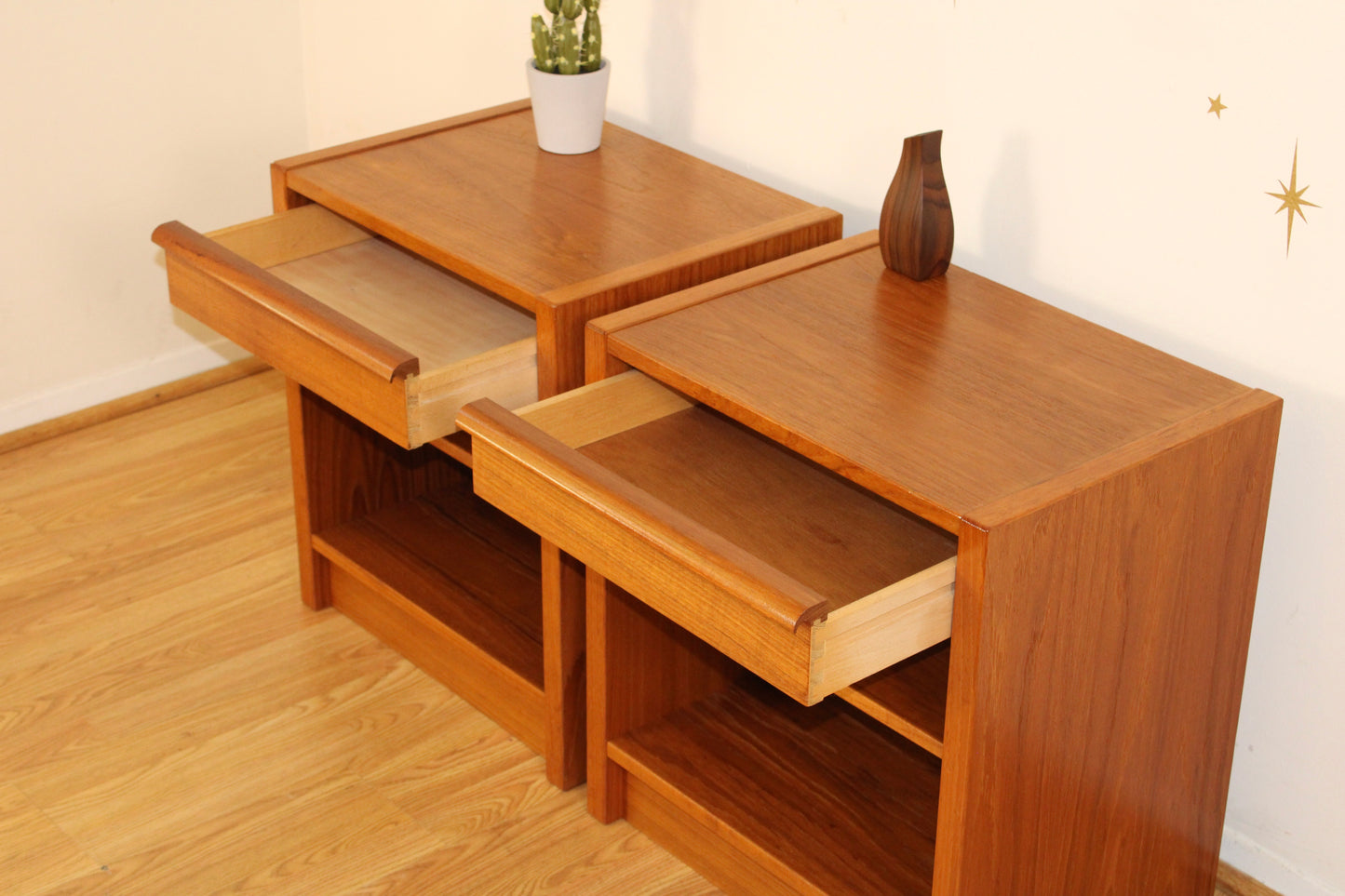 Pair of Danish Teak Nightstands by Jesper