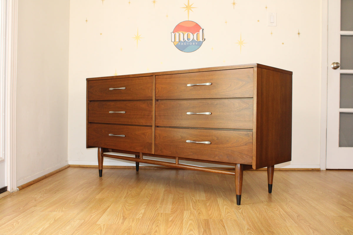 Andre Bus-American Modernist Walnut Double Dresser