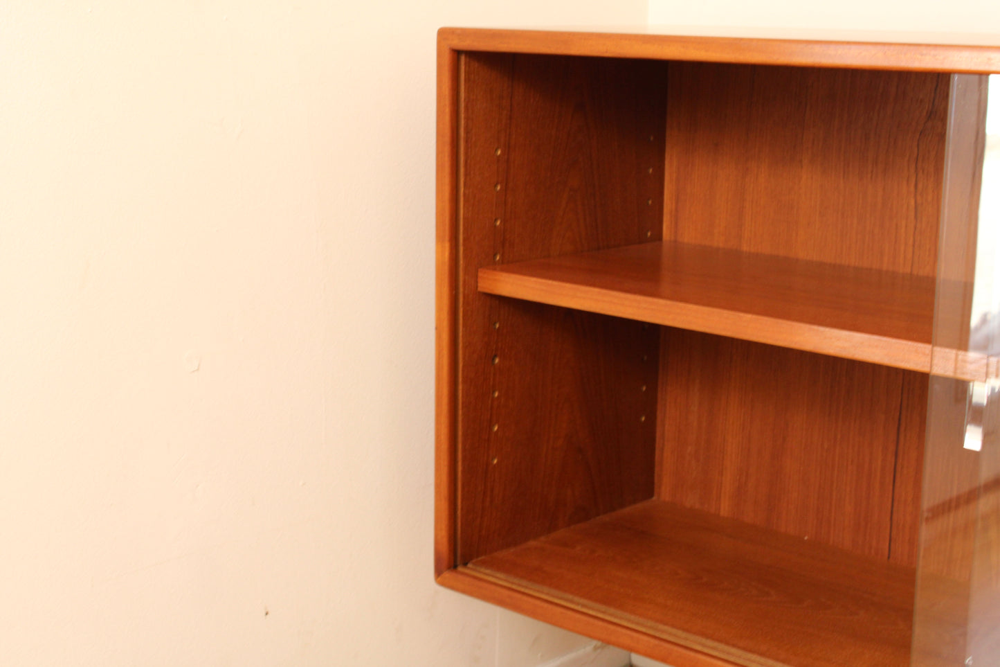 Danish Modern Teak Display Cabinet w/ Glass Doors