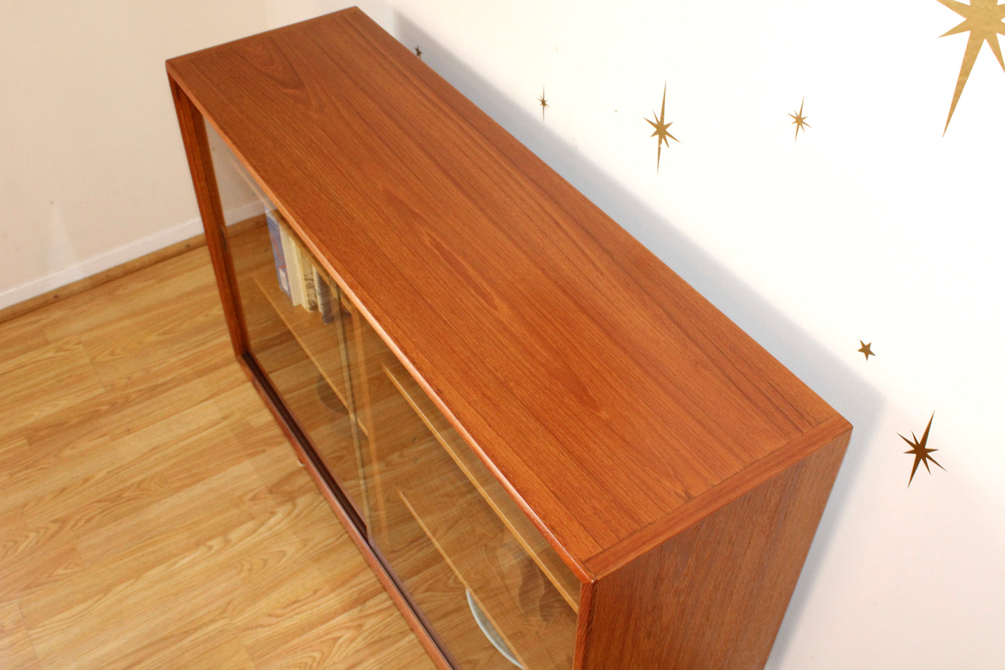 Danish Teak Compact Display Cabinet/Bookcase