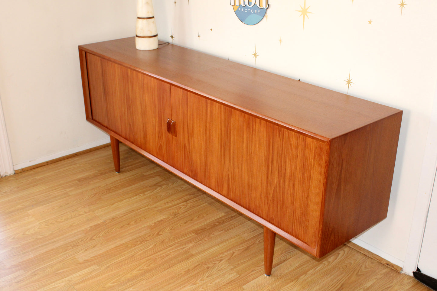 Svend A. Larsen - Danish Modern Teak Tambour Door Sideboard