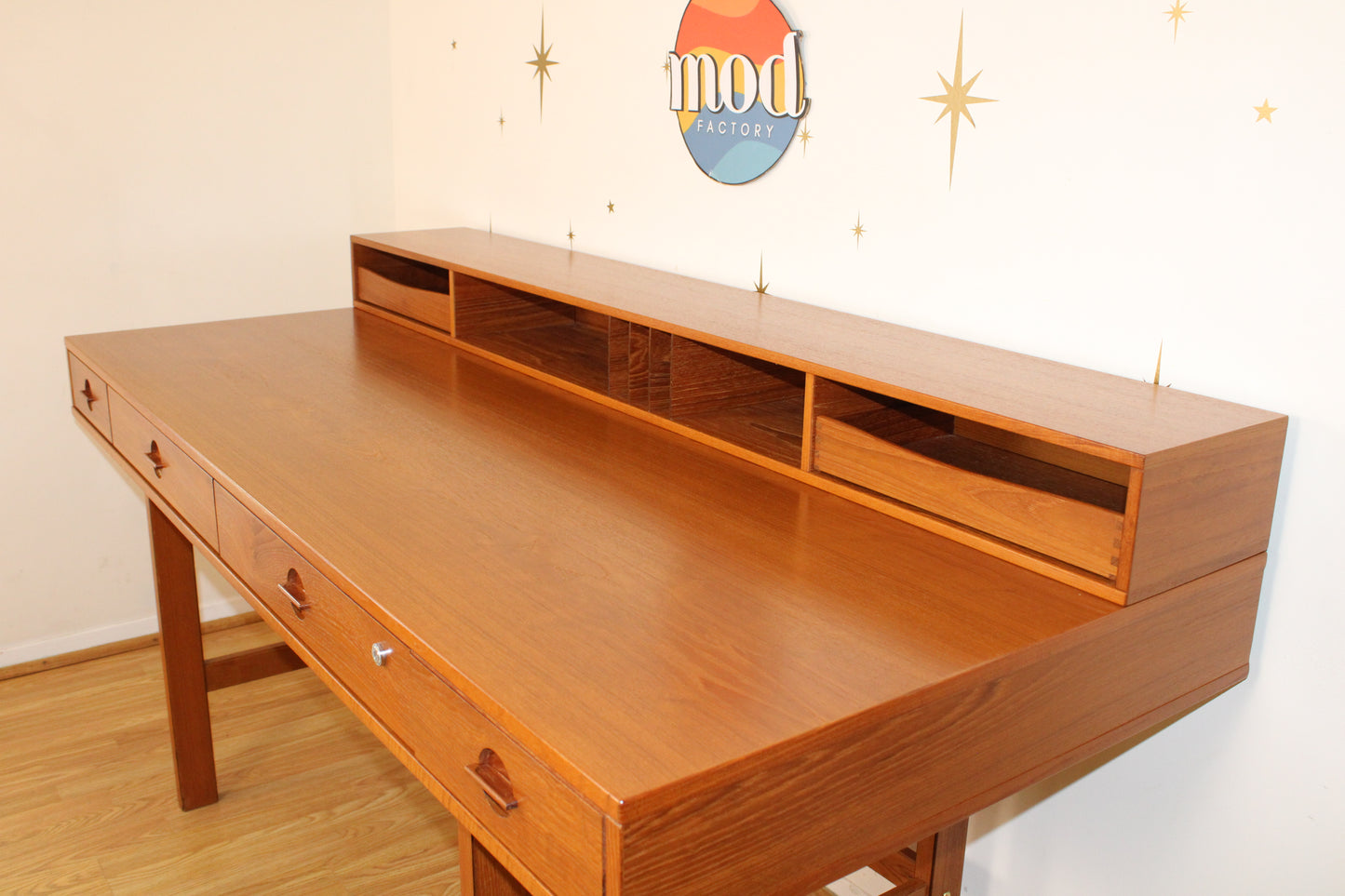 Peter Løvig Nielsen-Danish Teak Flip-Top Partner’s Desk