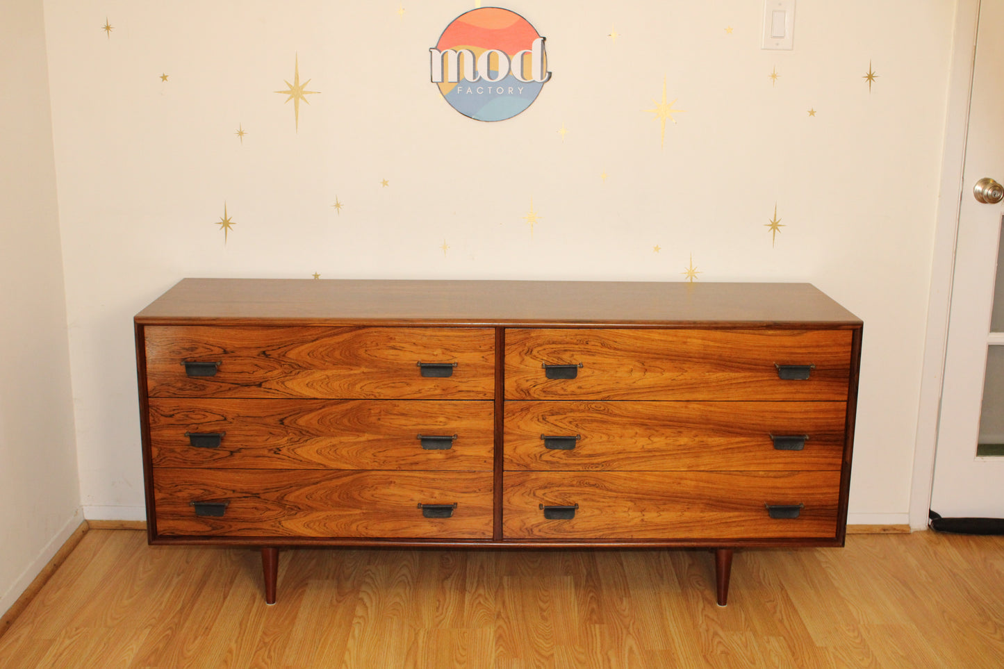 Mid Century Rosewood Double Dresser by Intercontinental Design