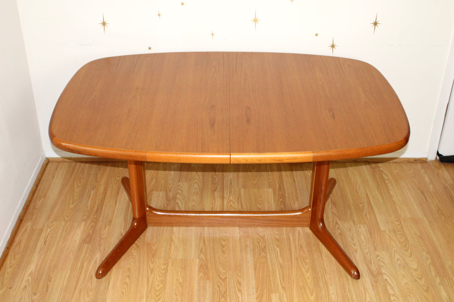 Danish Modern Teak Dining Table w/ 2 Leaves