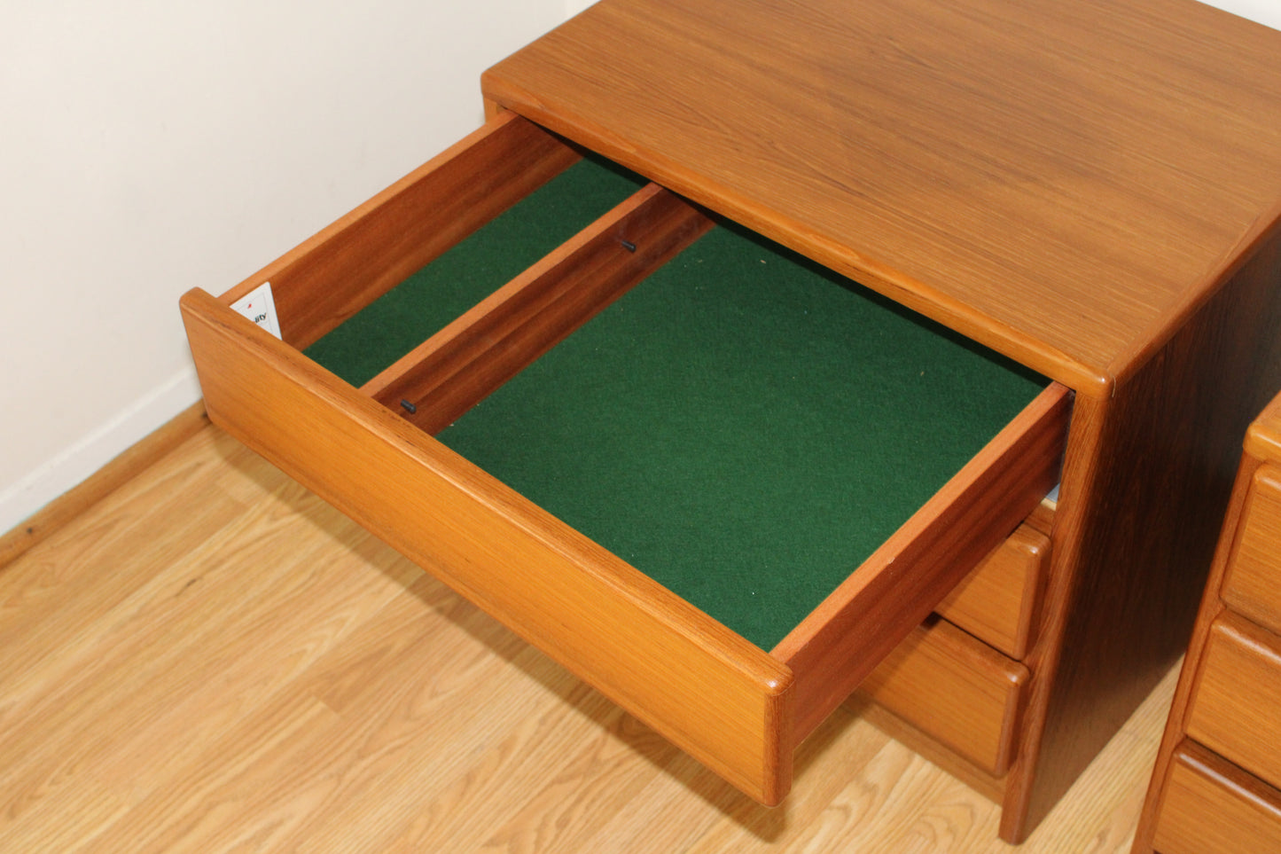 Pair of Vintage Teak 3 Drawer Nightstands