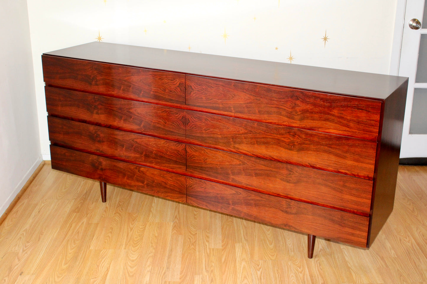 Danish Brazilian Rosewood 8 Drawer Dresser