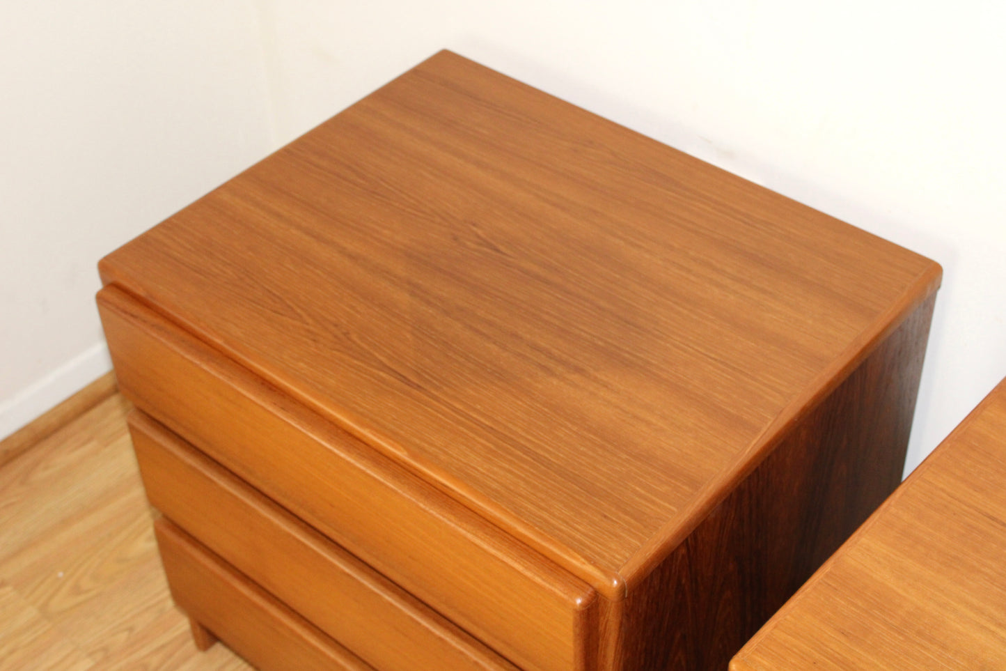 Pair of Vintage Teak 3 Drawer Nightstands