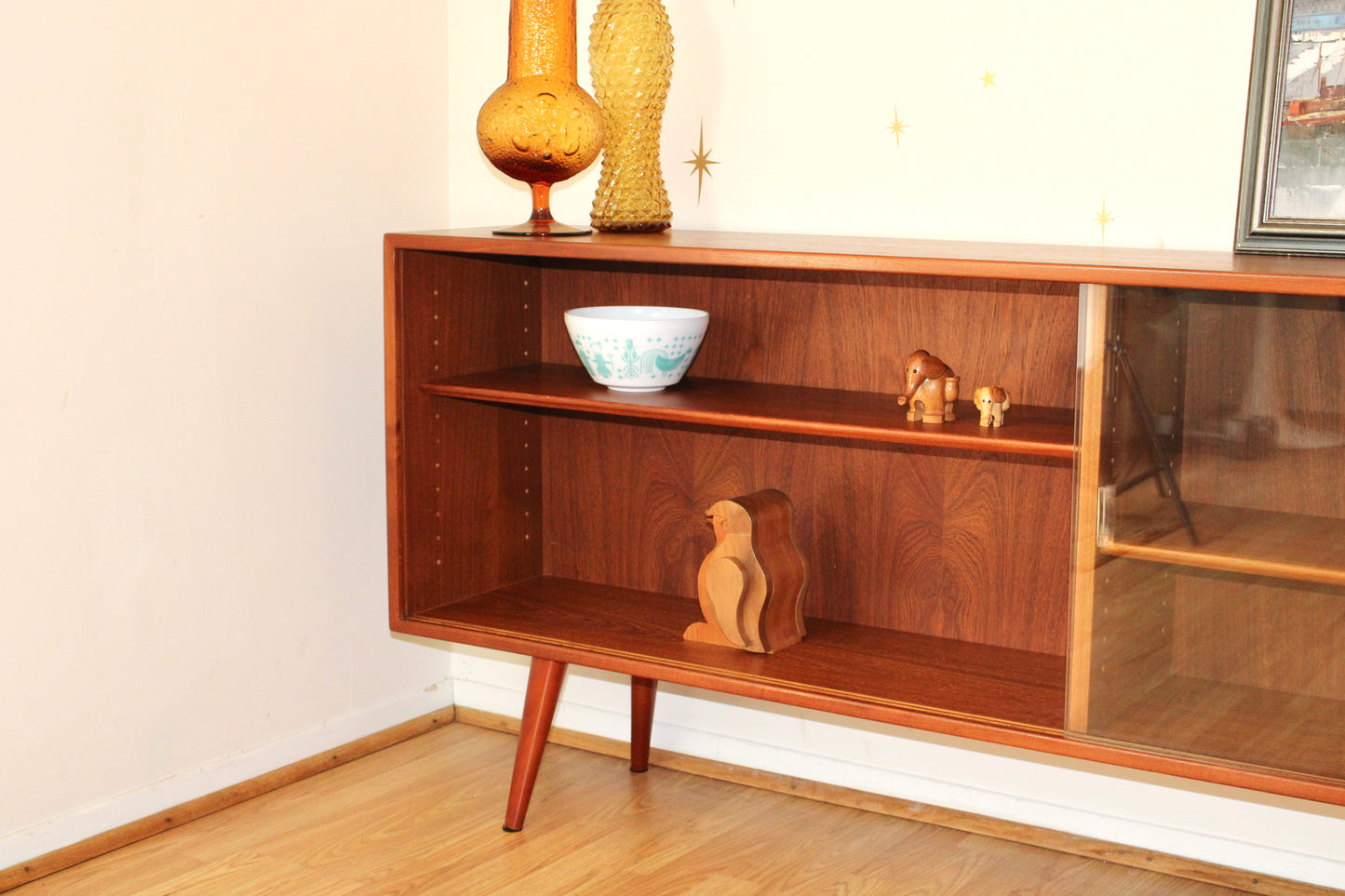 Danish Modern Teak Display Cabinet/Credenza