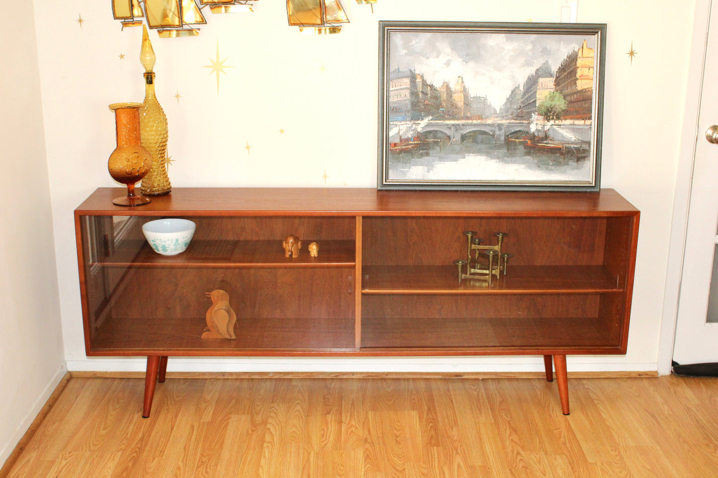 Danish Modern Teak Display Cabinet/Credenza