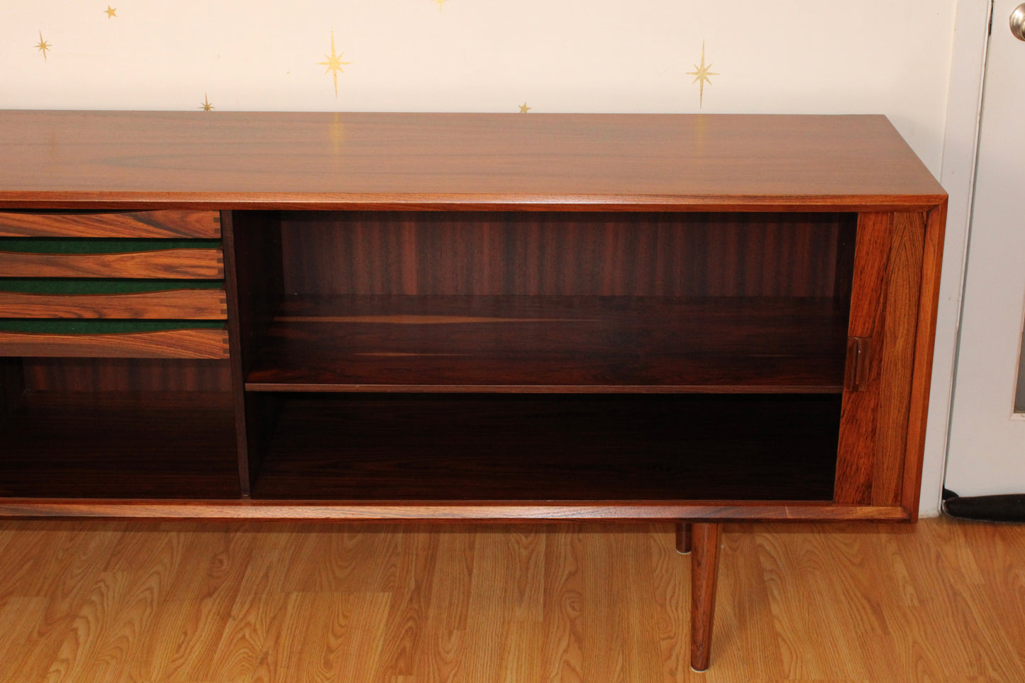 Svend A. Larsen - Danish Rosewood Tambour Door Sideboard