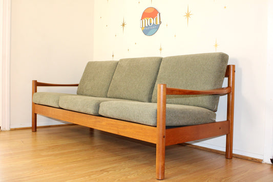 Danish Modern Teak 3-Seat Sofa