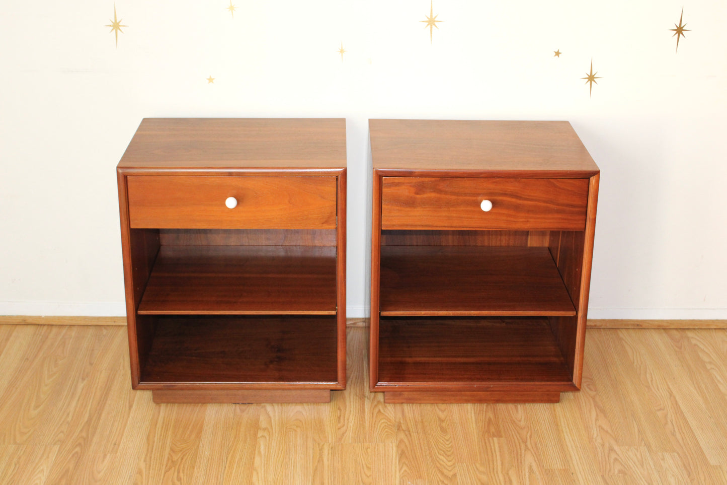 Kipp Stewart - Pair of Drexel "Declaration" Walnut Nightstands