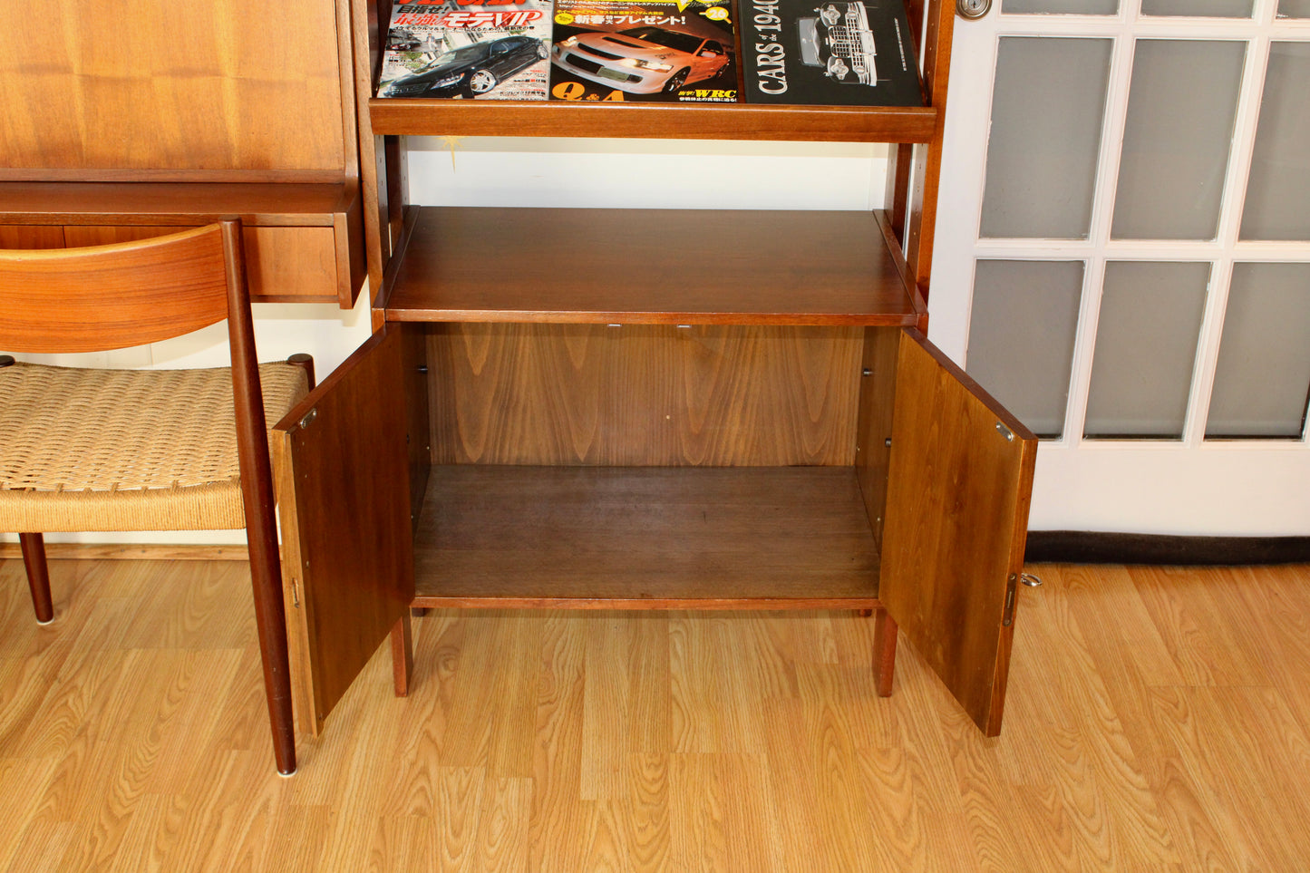 Mid-Century Modern Freestanding 3-Bay Wall Unit/Room Divider