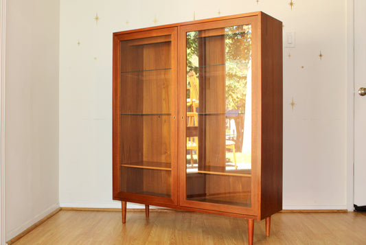 Danish Modern Teak Display Cabinet by Seljing Skabe