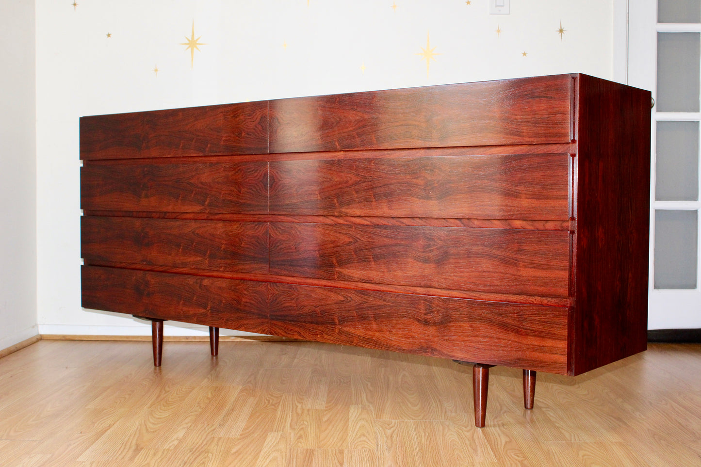 Danish Brazilian Rosewood 8 Drawer Dresser