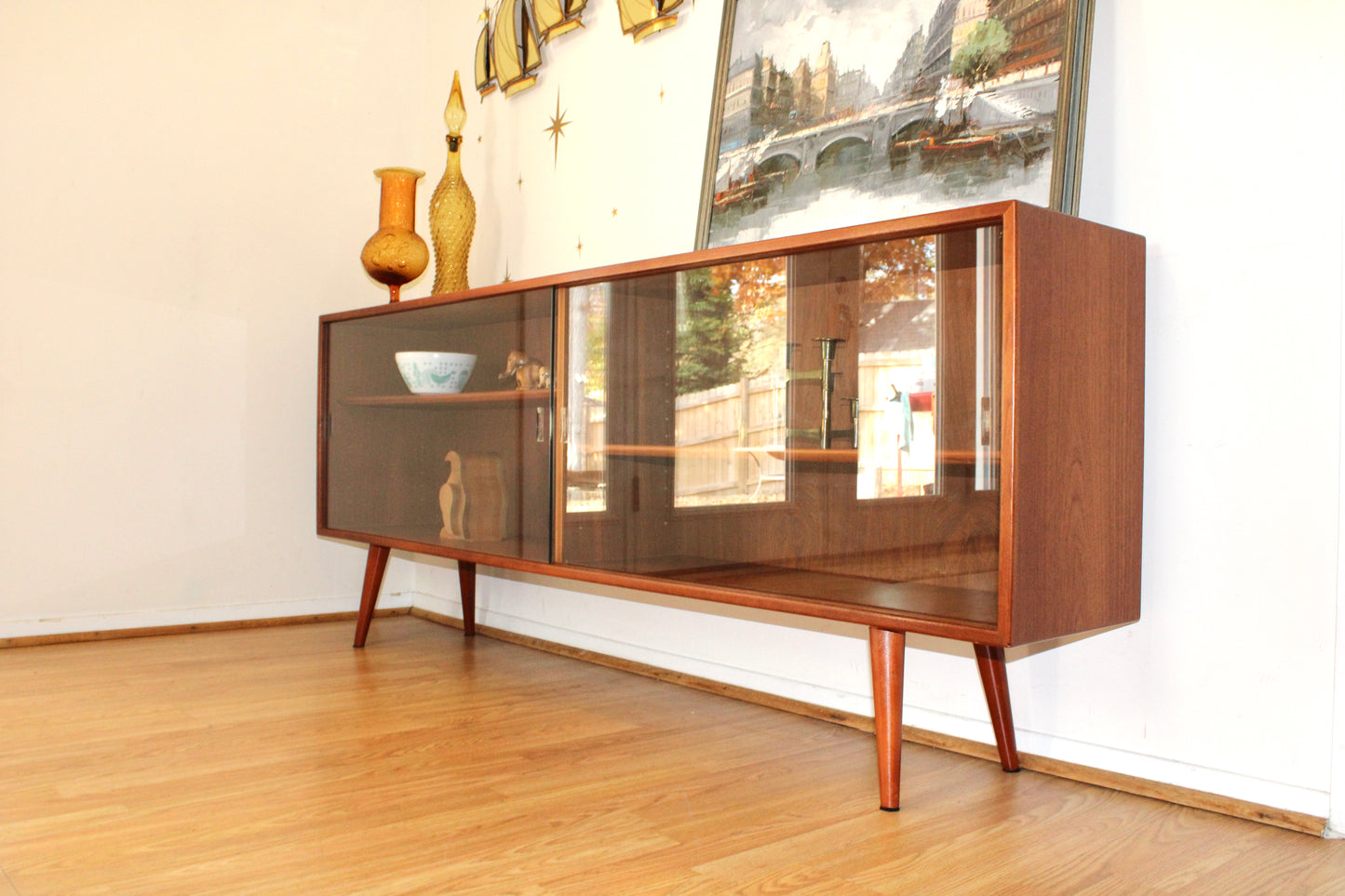 Danish Modern Teak Display Cabinet/Credenza