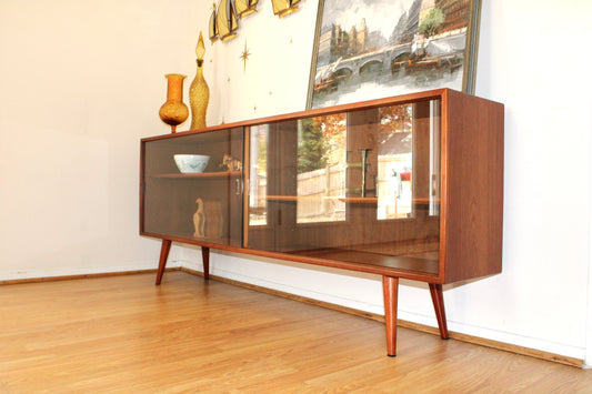 Danish Modern Teak Display Cabinet/Credenza