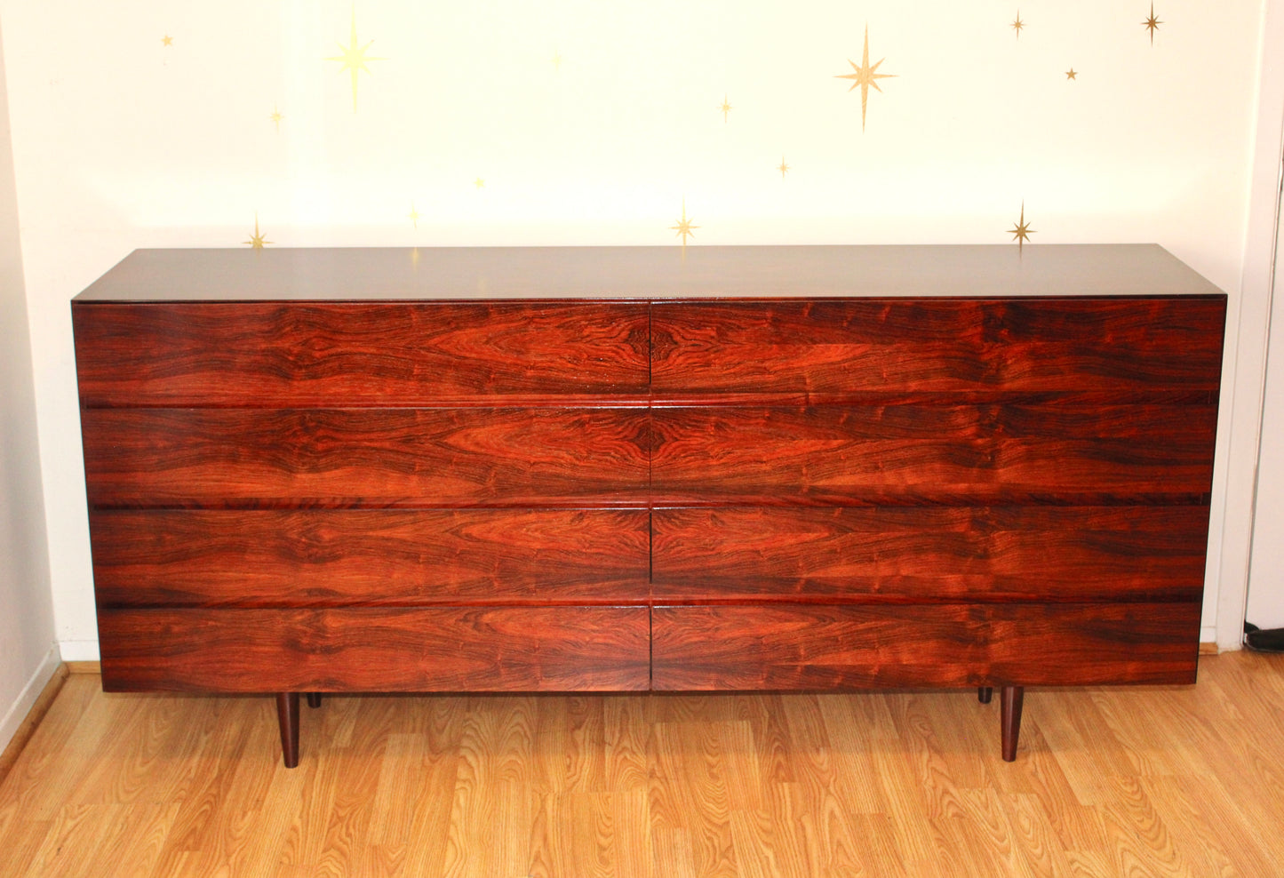 Danish Brazilian Rosewood 8 Drawer Dresser