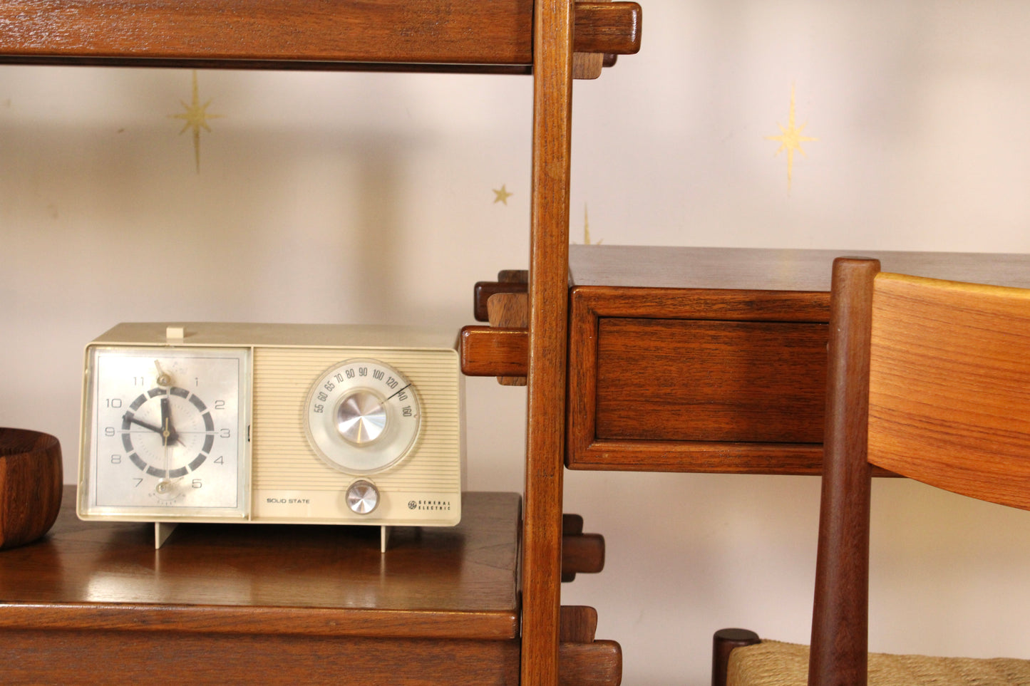 Mid-Century Modern Teak 3 Bay Freestanding Wall Unit/ Room Divider