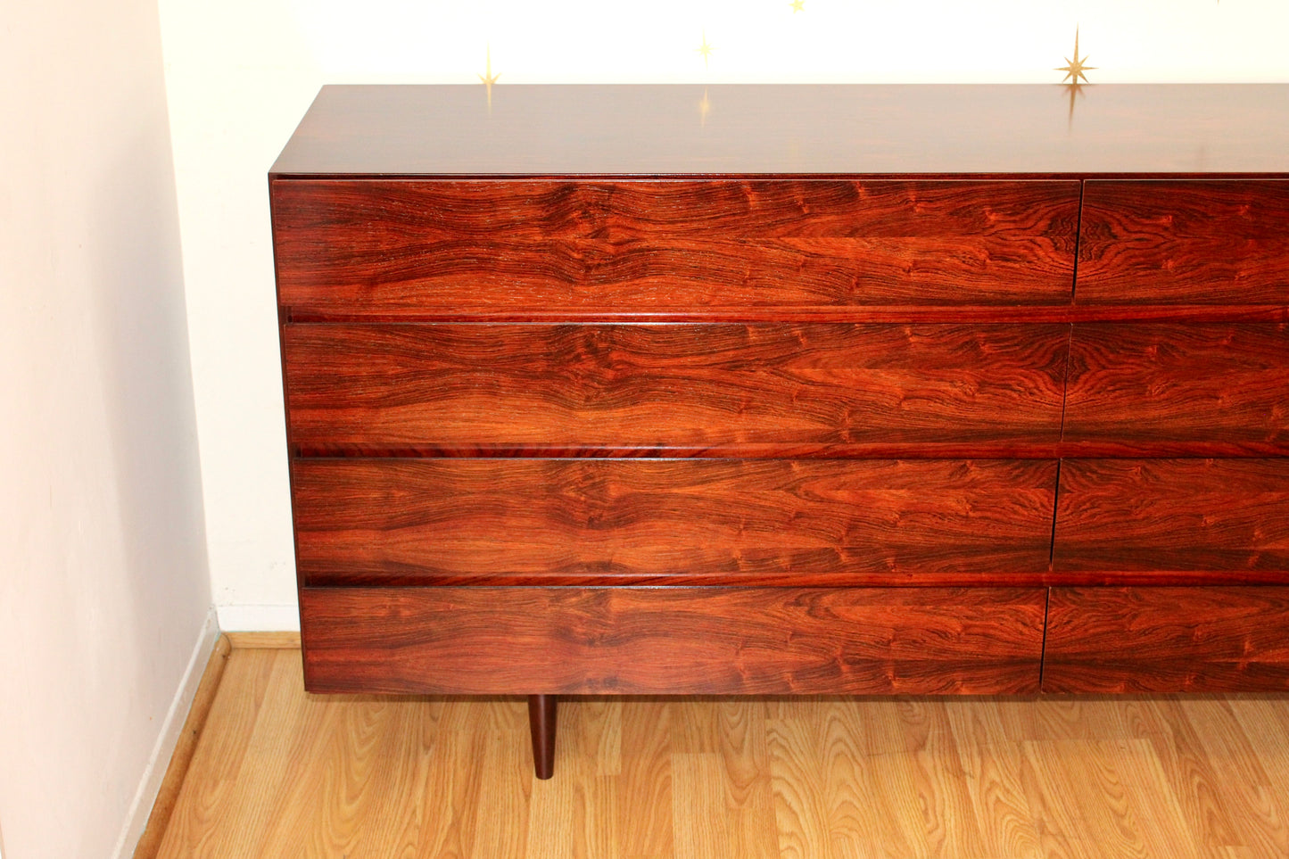 Danish Brazilian Rosewood 8 Drawer Dresser